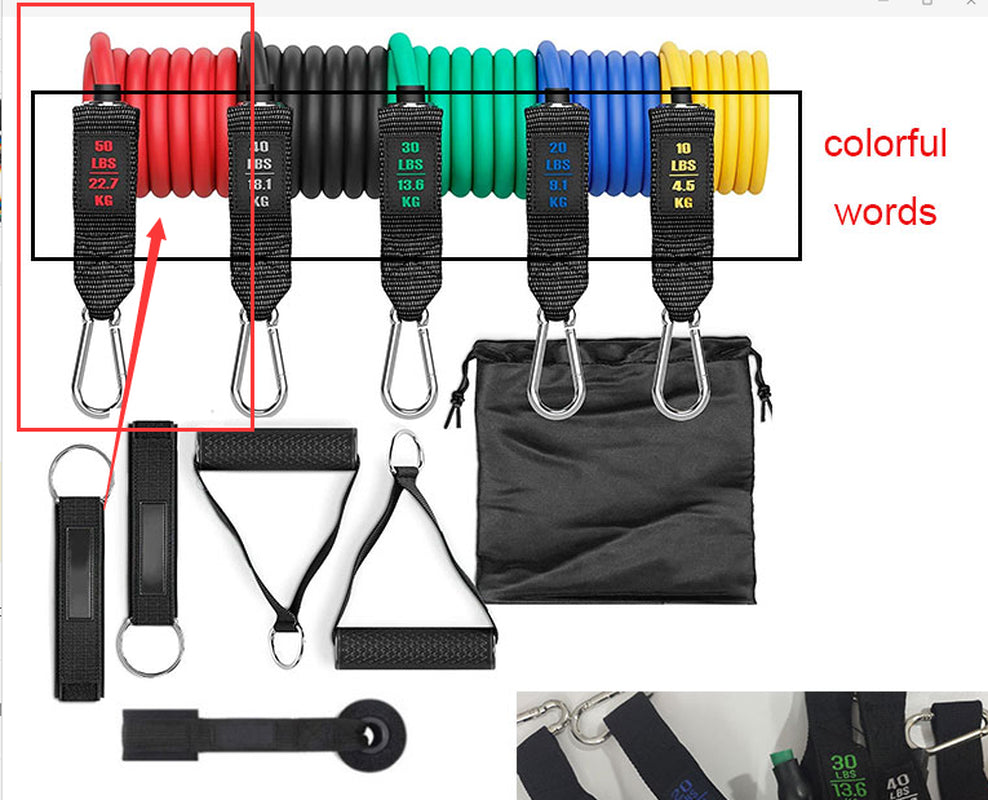 Cordyn Resistance Band Set — five colour-coded resistance levels in one set