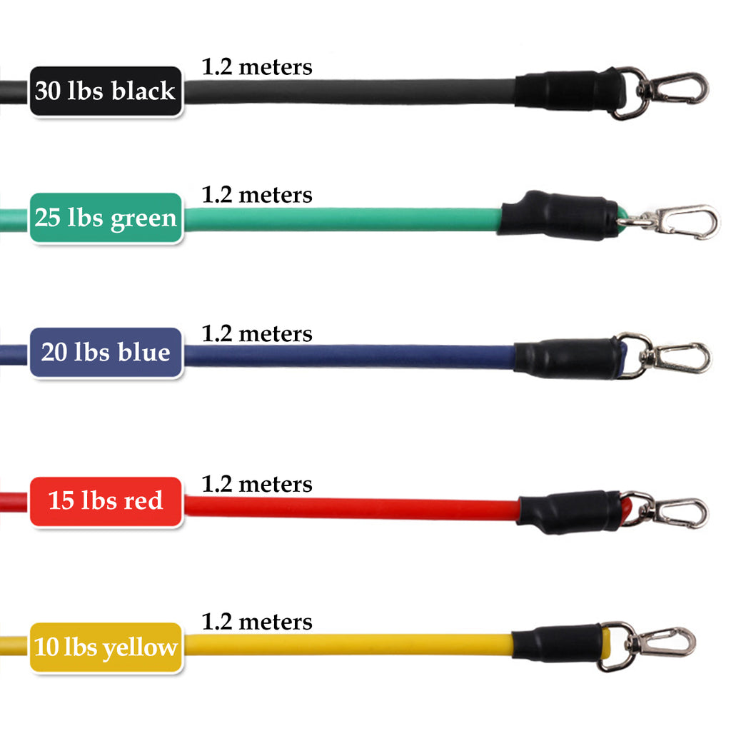 Cordyn Resistance Band Set with storage bag and door anchor accessories
