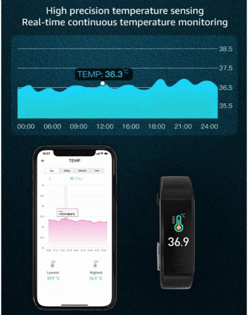 Fitness Tracker with Heart Rate Activity Tracker Sleep Monitor, Smart Watch Health Tracker IP68 Pedometer Step Counter for Man Women(Pink)