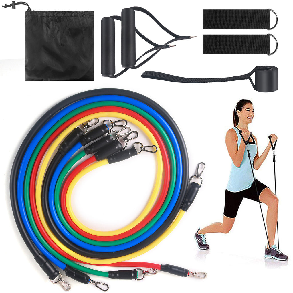 Cordyn Resistance Band Set — all five bands spread out showing full range